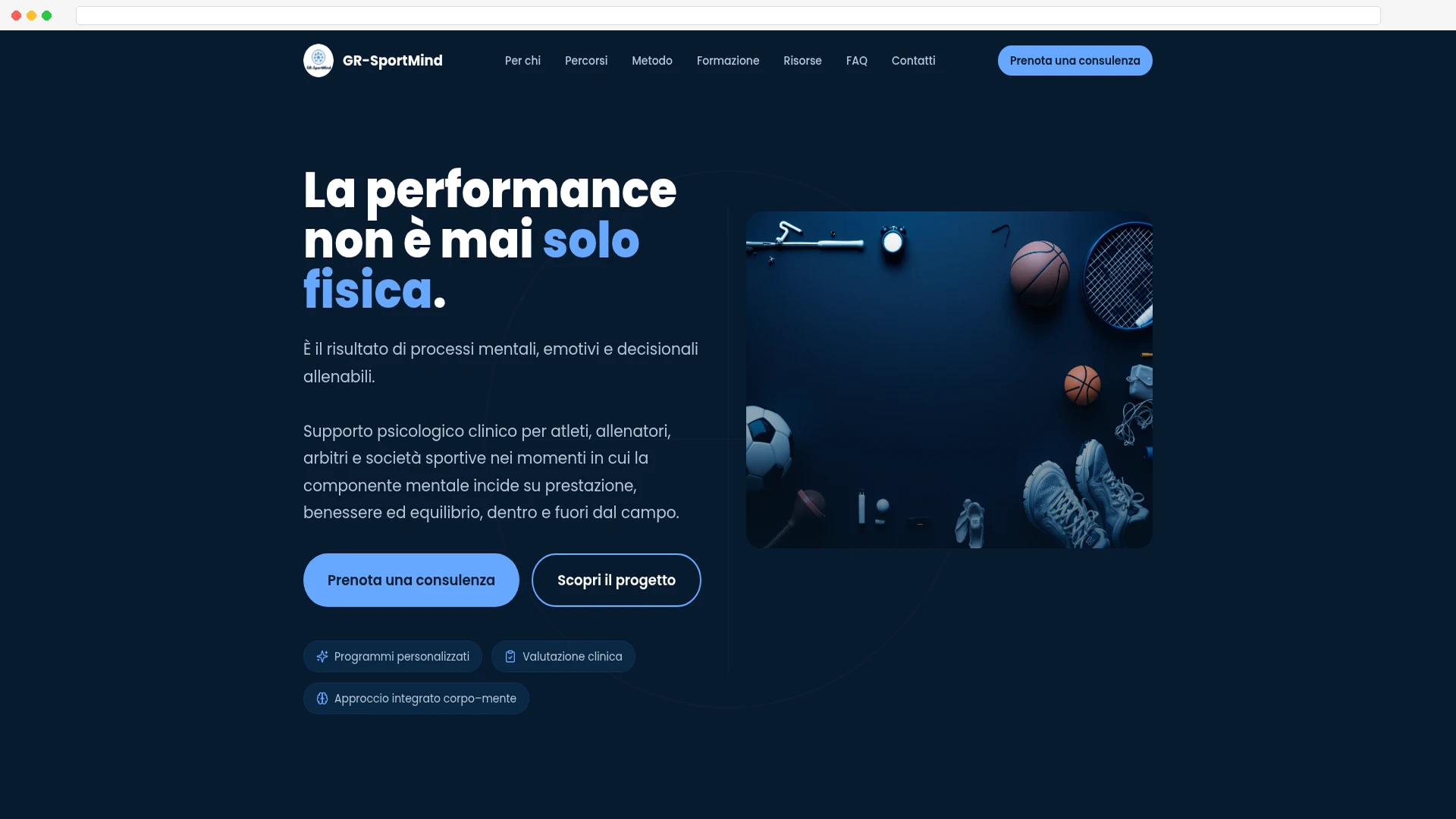 Sito web GR SportMind