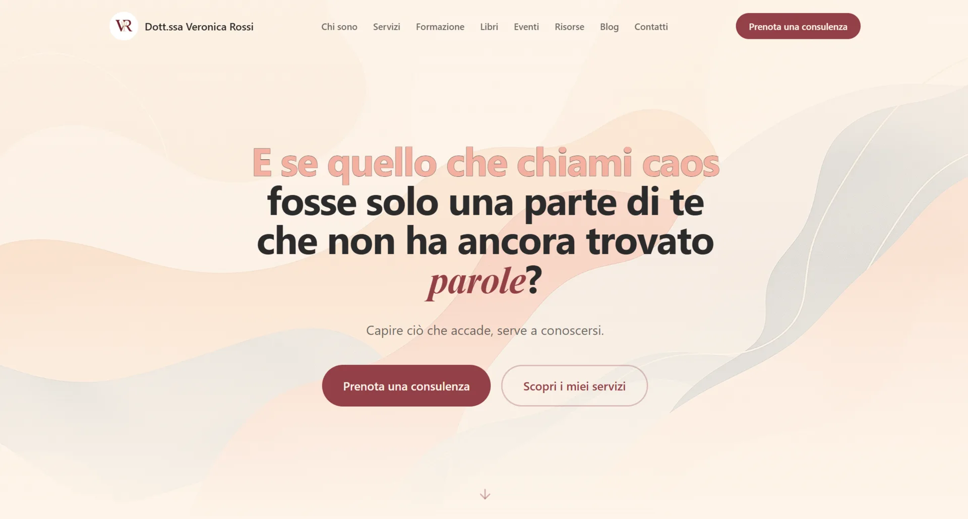 Sito web Dott.ssa Veronica Rossi